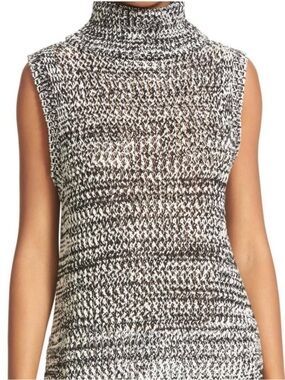 CLICHE’, Knit Cowl Turtleneck Sleeveless Tunic, Sweater Dress, Size Large, New